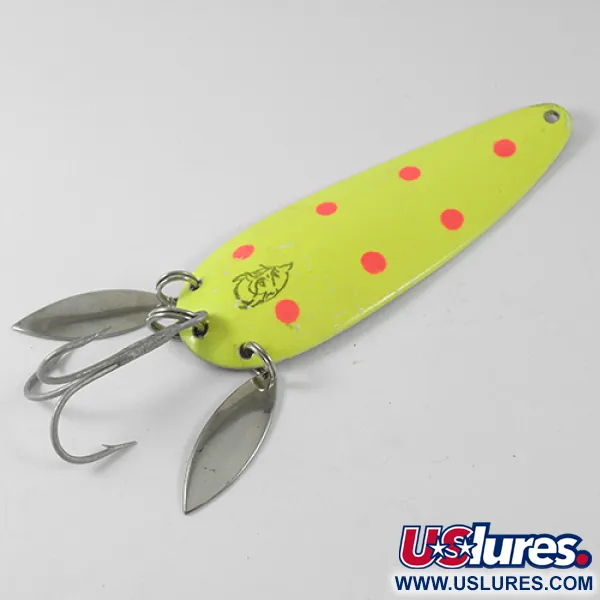 Eppinger Dardevle Klicker Cuillère, Jaune Fluo/Rouge/Nickel, 28g, #1660