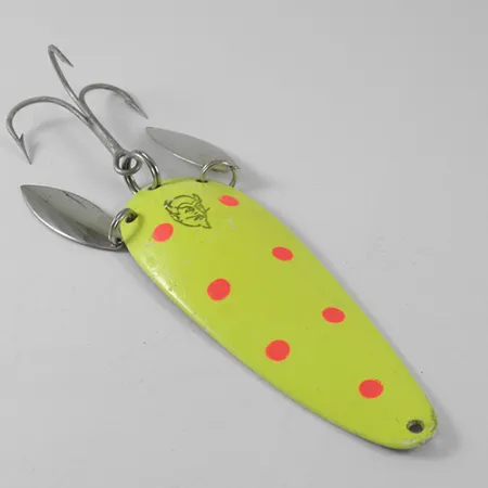 Eppinger Dardevle Klicker Cuillère, Jaune Fluo/Rouge/Nickel, 28g, #1660