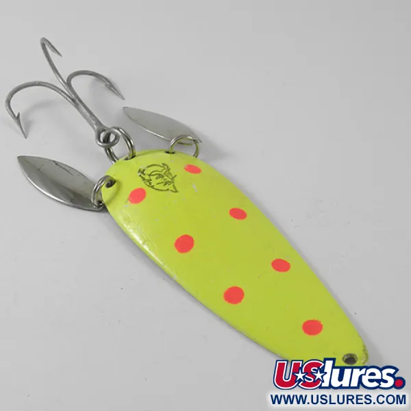 Eppinger Dardevle Klicker Cuillère, Jaune Fluo/Rouge/Nickel, 28g, #1660