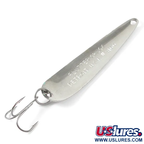 Dardevle Flutter-Chuck Cuillère de traîne, Nickel/Rouge, 8g, #1665