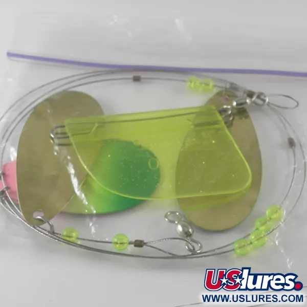 Luhr Jensen Les Davis Lake Troll Attracteur, Fluo Vert/Rose, 28g, #1711