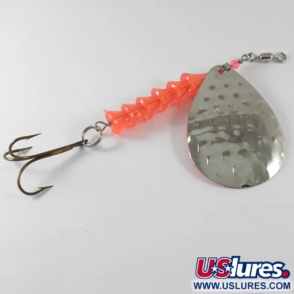 Luhr Jensen Dave Davis Cuillère, Orange/Nickel, 17g, Martelé, #1712