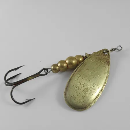 Mepps Aglia 5 Cuiller tournante, Laiton, 14g, Palette frappée, #1719