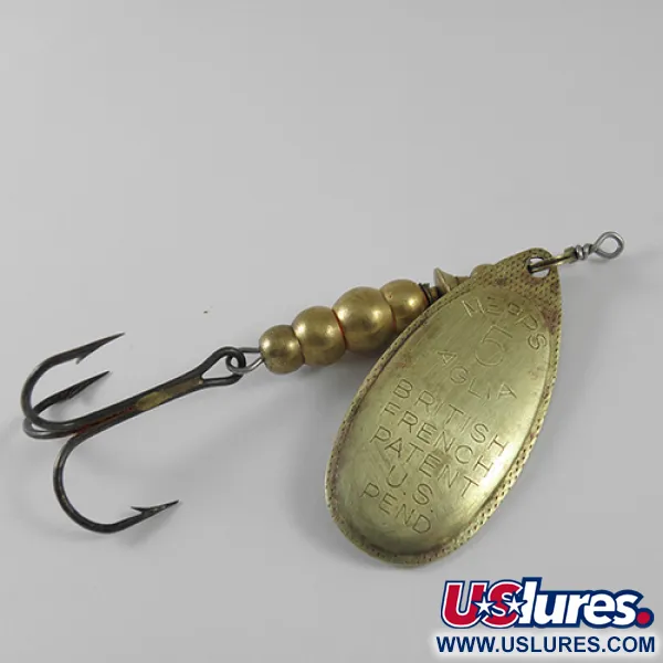 Mepps Aglia 5 Cuiller tournante, Laiton, 14g, Palette frappée, #1719