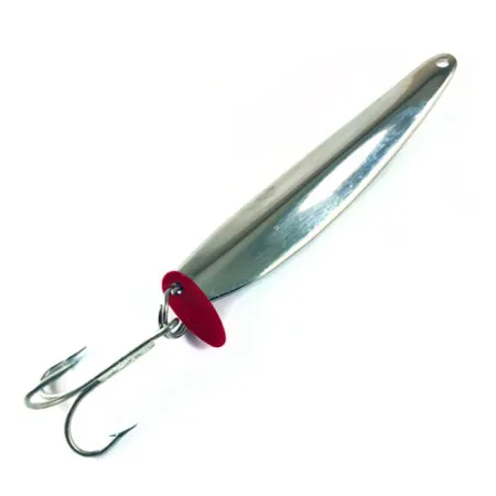 Bay de Noc Swedish Pimple Jig Vertical, Nickel/Blanc/Rouge, 28g, #1727
