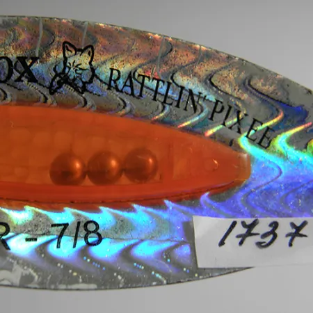 Blue Fox Rattlin Pixee Cuillère, Rainbow/Orange Fluor., 25g, #1737