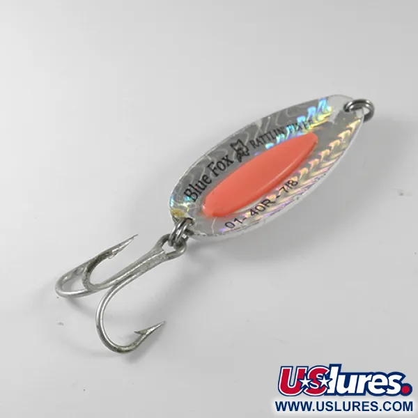 Blue Fox Rattlin Pixee Cuillère, Rainbow Nickel/Orange, 25g, #1738