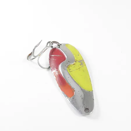 Kush Spoon Cuillère, Rouge / Jaune / Nickel, 9g, Forme en S, #1743