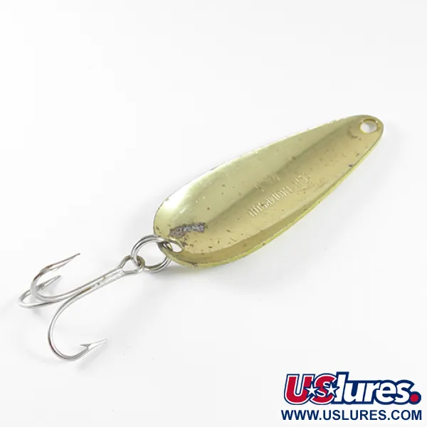 Len Thompson #1 Cuillère, Jaune/Noir/Laiton, 21g, Nage oscillante, #1748