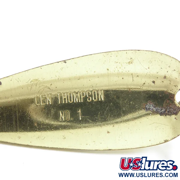 Len Thompson #1 Cuillère, Jaune/Noir/Laiton, 21g, Nage oscillante, #1748