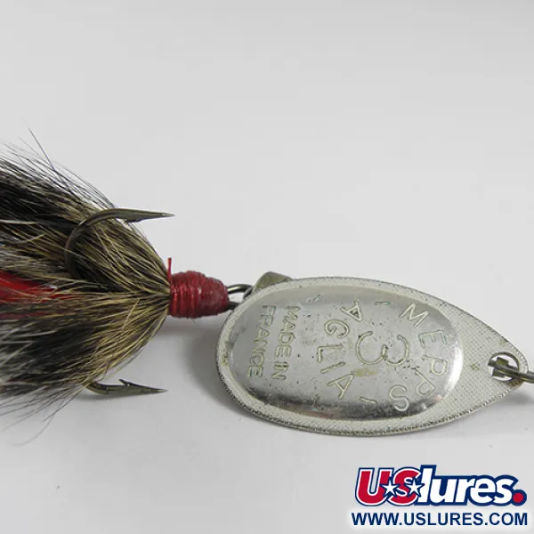 Mepps Aglia 3 dressed Cuiller, Nickel, 7,3g, Poil d'écureuil, #1751