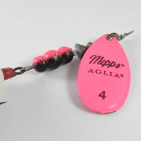 Mepps Aglia 4 dressed Cuillère, Fluorescent Pink, 10g, Hameçon habillé, #1755