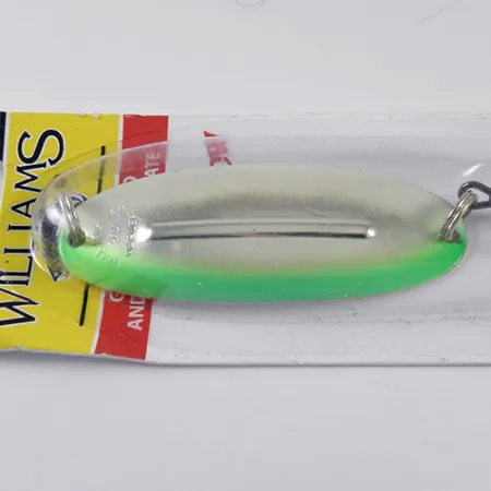 Williams Wabler W50 Glow Cuillère, Argent/Vert, 14g, Phospho, #1766