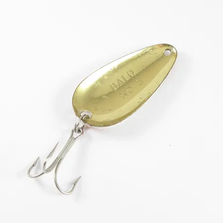 Balo 3 Cuillère, Blanc / Rouge / Laiton, 14g, Style Vintage, #1769