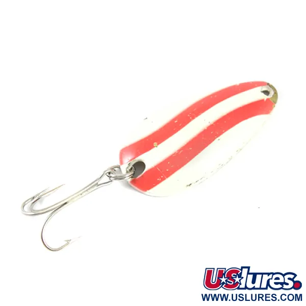 Balo 3 Cuillère, Blanc / Rouge / Laiton, 14g, Style Vintage, #1769