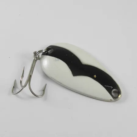 Balo 3 Cuillère, Noir / Blanc / Laiton, 14g, Motif vagues, #1771