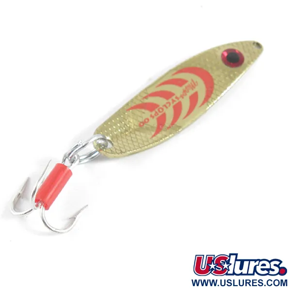 Mepps Syclops 00 Cuillère, Or / Rouge, 3,5 g, Profil S, #1790