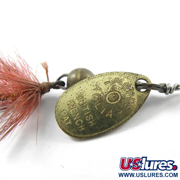 Cuiller Mepps Aglia 0 Mouche, Laiton, 2.5g, Queue Plumet, #1808