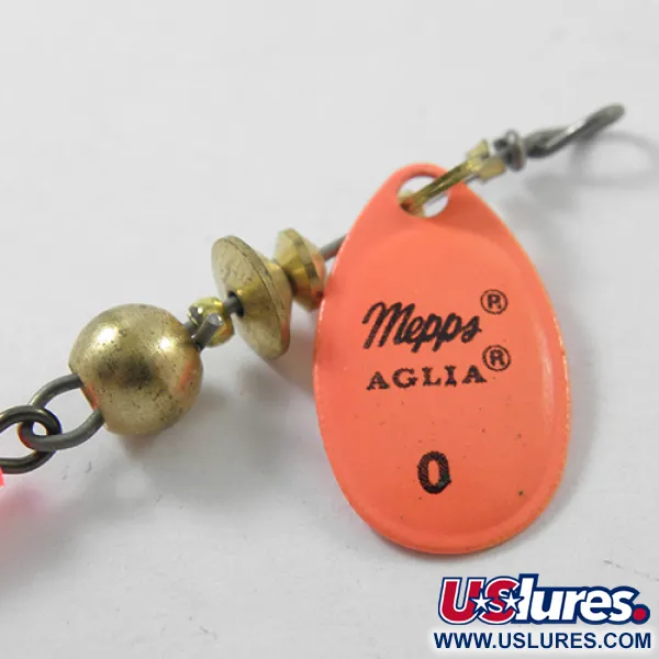 Mepps Aglia 0 Cuiller, Orange Fluorescent, 2,5g, Rotation cône, #1810