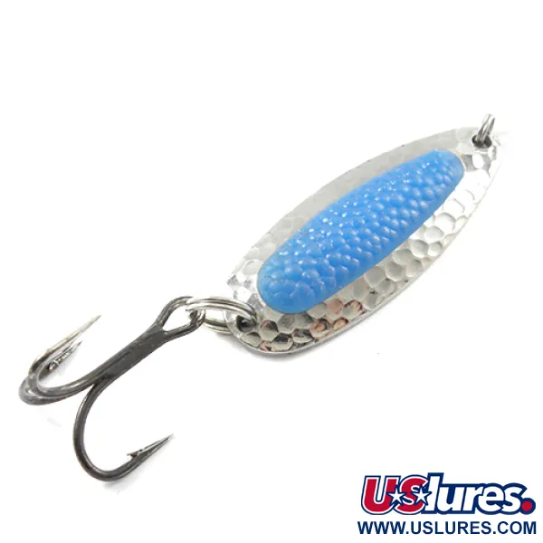 Blue Fox Pixee Cuillère, Nickel / Bleu, 14g, Finition Martelée, #1858