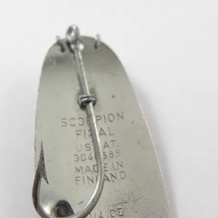 Scorpion Weedless Cuillère, Rouge / Blanc / Nickel, 7g, Anti-herbe, #1863