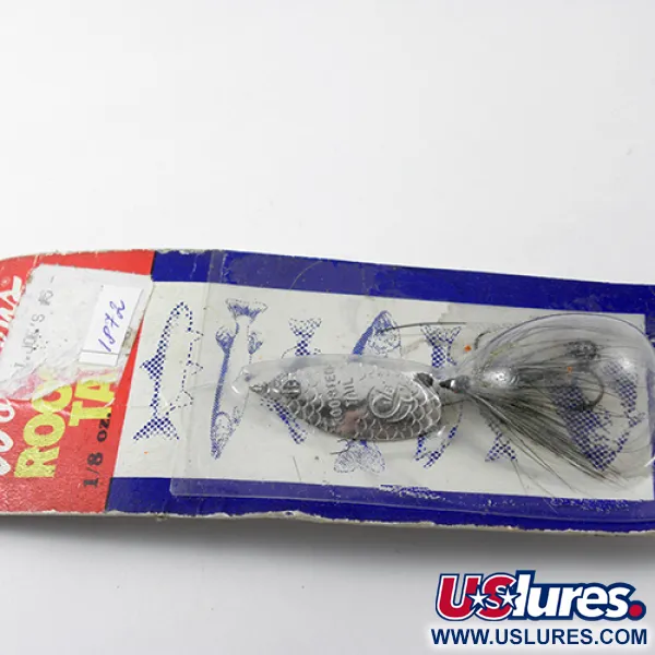 Cuillère Yakima Bait Rooster Tail, Nickel/Noir/Blanc, 3.54g, #1872