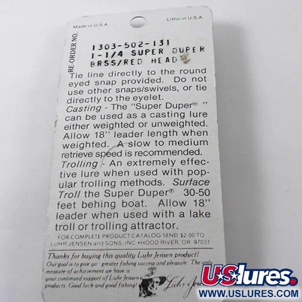 Luhr Jensen Super-Duper 502 Cuillère, Or / Rouge, 2,5g, #1878