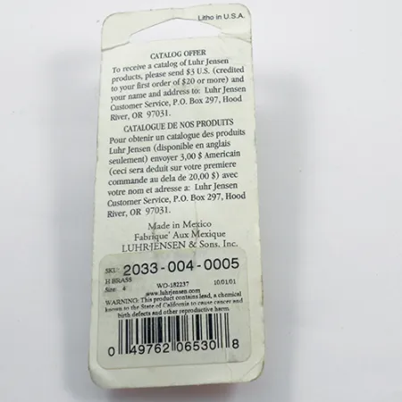 Luhr Jensen Metric Pro Spinner 4, Or martelé, 11g, Cuiller, #1881