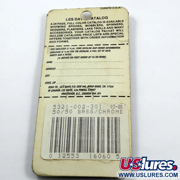 Les Davis Canadian Wonder Cuillère, Nickel/Or, 7g, Fini 50/50, #1884