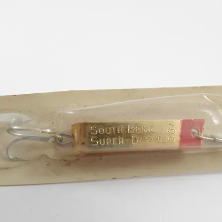 South Bend Super-Duper 501 Cuillère, Or/Rouge, 2.3g, Vintage, #1889