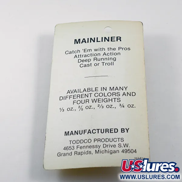 TODDCO Mainliner Cuillère, Glow, 11g, Coulant Profond, #1892