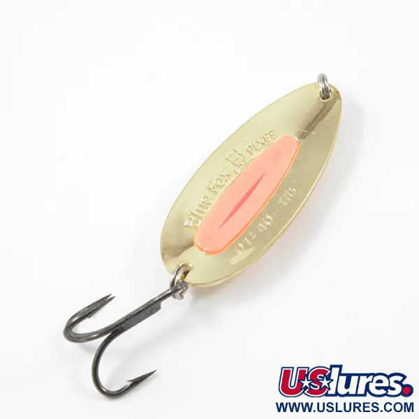 Blue Fox Pixee Cuiller, Or/Orange, 24g, Corps Laiton, #1905