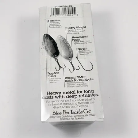 Blue Fox Pixee Cuillère, Nickel / Vert, 14g, Finition Martelée, #1940