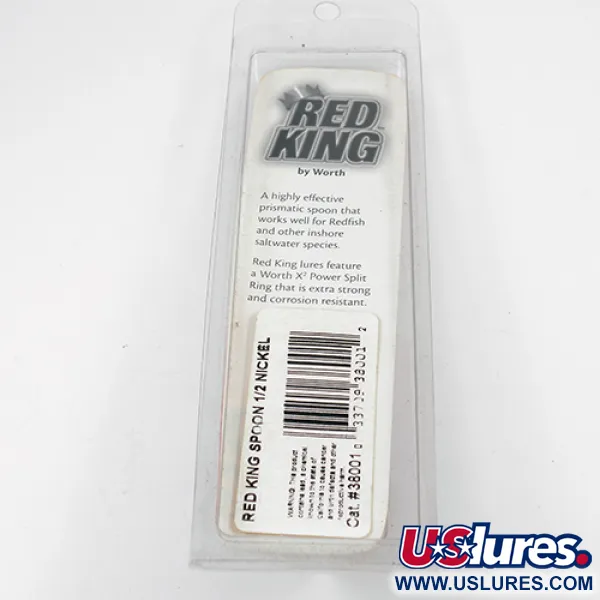 Worth Red King Spoon Cuillère, Nickel martelé, 17g, USA, #1943