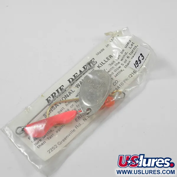 Erie Dearie Walleye Killer Cuiller, Nickel/Rouge, 9g, #1953