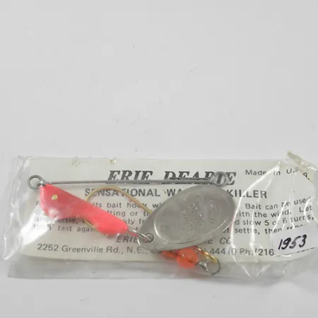Erie Dearie Walleye Killer Cuiller, Nickel/Rouge, 9g, #1953