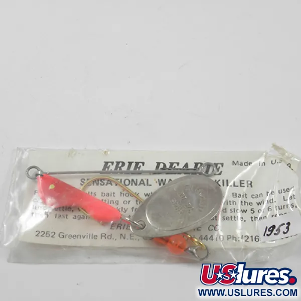 Erie Dearie Walleye Killer Cuiller, Nickel/Rouge, 9g, #1953