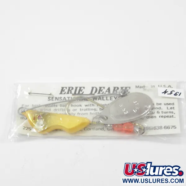 Erie Dearie Walleye Killer Spinner, Nickel/Jaune, 18g, #1954