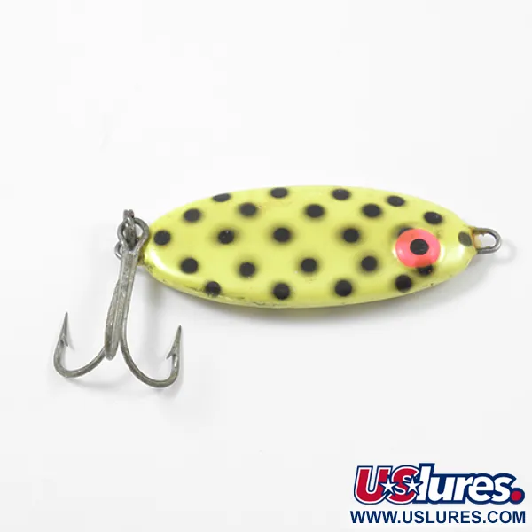 Bomber Slab Spoon Jig, Jaune / Noir, 35g, Pêche verticale, #1965