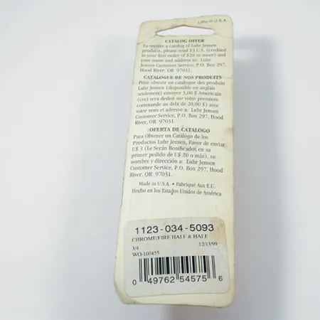 Luhr Jensen Lil' Kroc Cuillère, Chrome/Rouge, 21g, Coulée longue, #1977