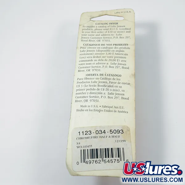 Luhr Jensen Lil' Kroc Cuillère, Chrome/Rouge, 21g, Coulée longue, #1977