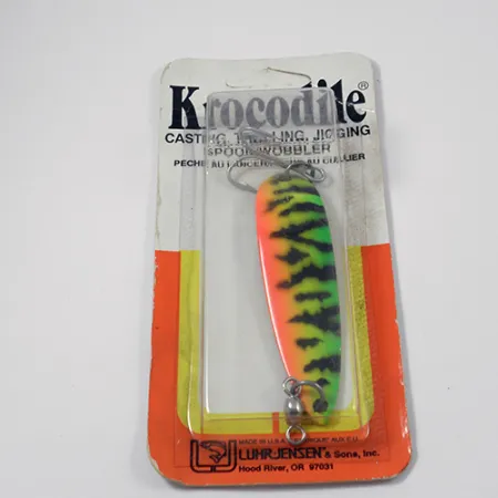 Luhr Jensen Krocodile Die #5 Cuillère, Fire Tiger, 21g, Lancer, #1978