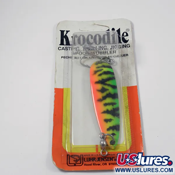 Luhr Jensen Krocodile Die #5 Cuillère, Fire Tiger, 21g, Lancer, #1978