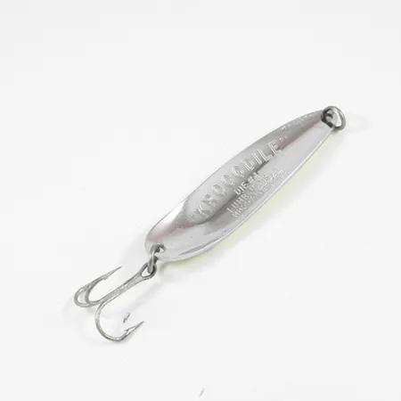 Luhr Jensen Krocodile Die #4 Cuillère, Jaune/Vert/Nickel, 14g, #1983