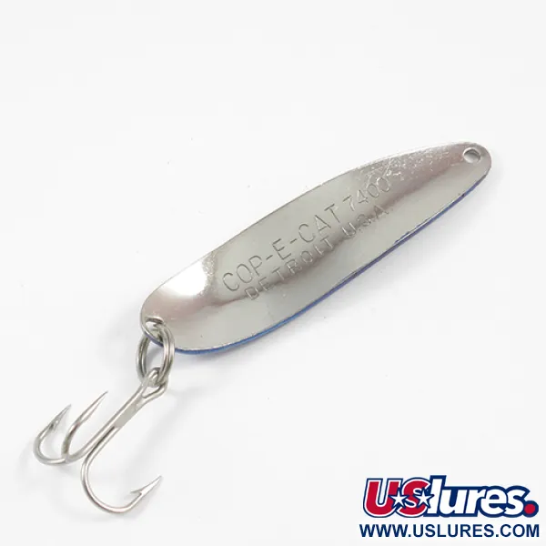 Dardevle Cop-E-Cat 7400 Cuillère, Nickel / Bleu, 14g, Eppinger, #1985