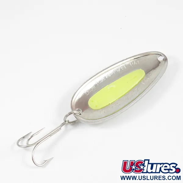 Blue Fox Pixee Cuillère, Nickel martelé / Jaune, 24g, Œuf saumon, #1986