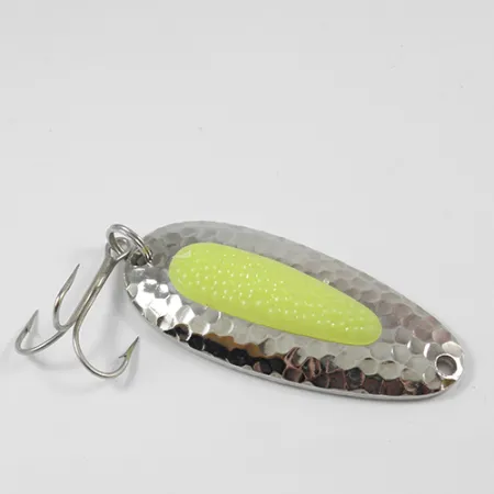 Blue Fox Pixee Cuillère, Nickel martelé / Jaune, 24g, Œuf saumon, #1986