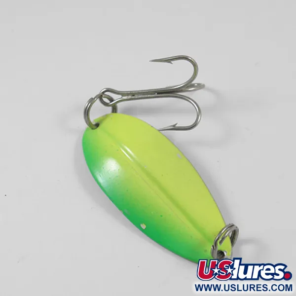 Cuillère TODDCO Main liner, Jaune Fluorescent/Vert/Nickel, 14g, #1989
