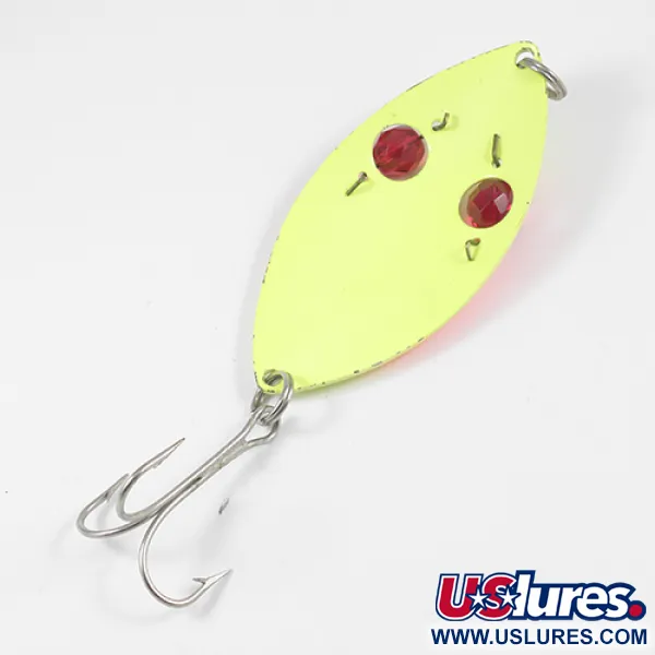 Cuillère Eppinger Red Eye Wiggler, Jaune/Orange/Nickel, 25g, #1990