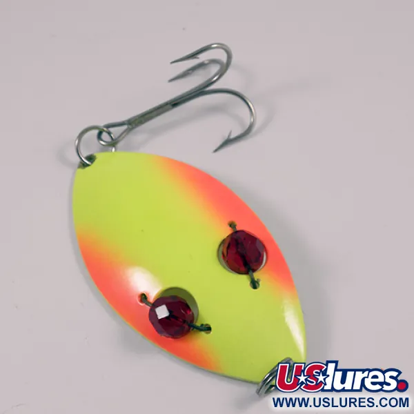 Cuillère Eppinger Red Eye Wiggler, Jaune/Orange/Nickel, 25g, #1990